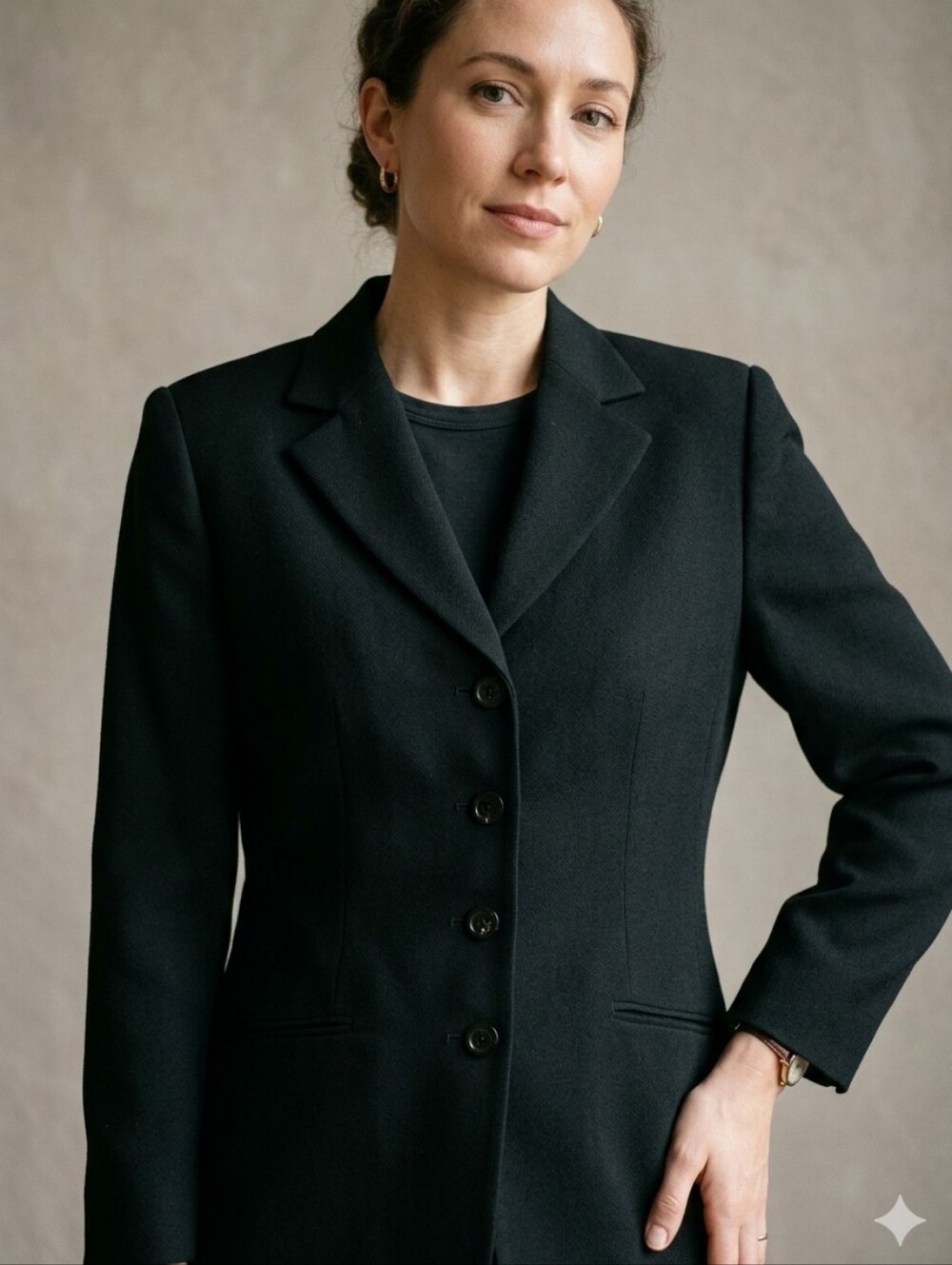 EPIC New York Vintage Black Tailored Blazer Size 8P